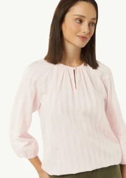Tunika-Bluse aus Streifen-Jacquard-Comma Online