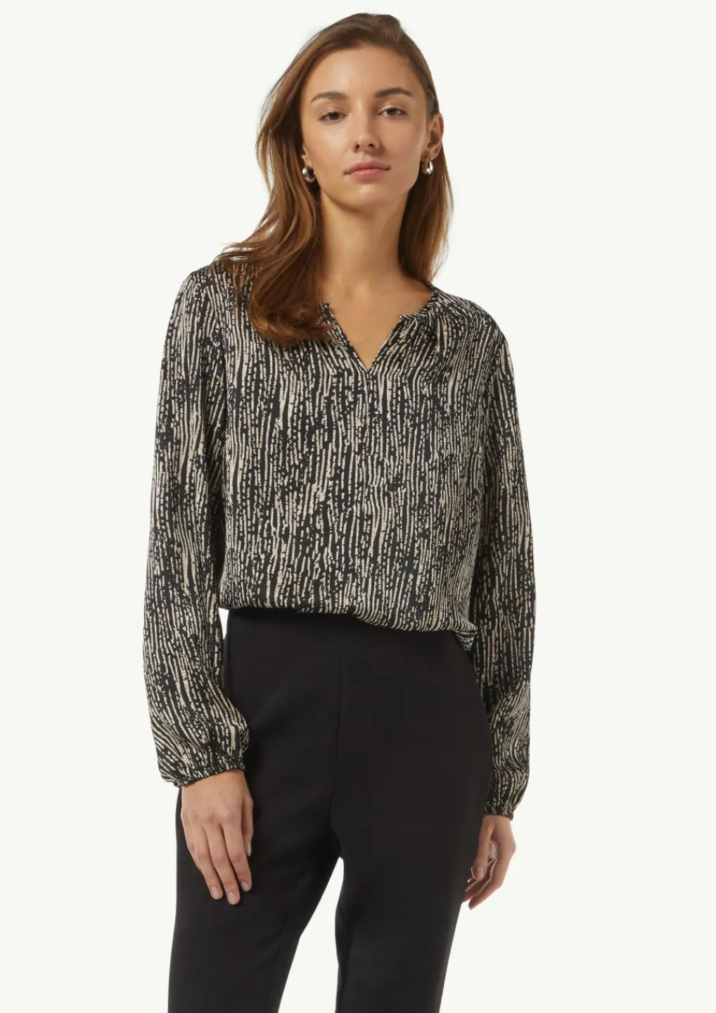 Tunikabluse mit All-over-Print-Comma Sale