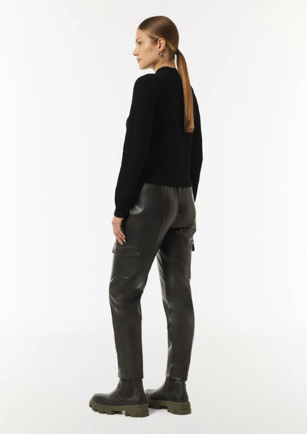 Turtleneck-Strickpullover mit Minipailletten-Comma Fashion