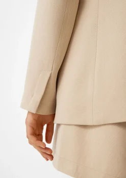 Twill-Blazer mit Logo-Detail-Comma Online