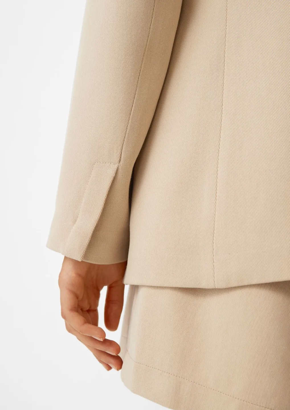 Twill-Blazer mit Logo-Detail-Comma Online