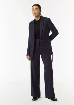 Twill-Blazer mit schmalem Gürtel-Comma Sale