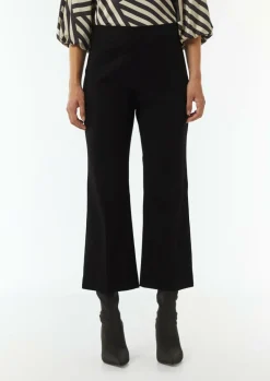 Verkürzte Flared-Leg-Hose aus Baumwollstretch-Comma Discount