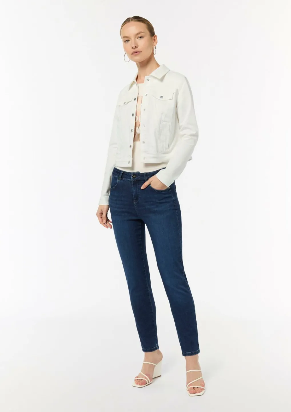 Verkürzte Jeansjacke aus Baumwollmix-Comma Hot