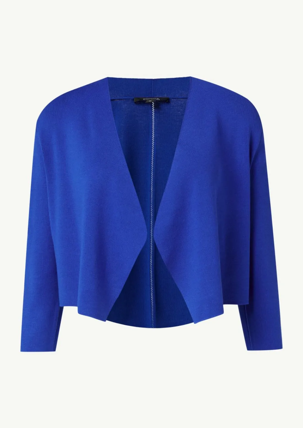 Verkürzte Strickjacke mit Pointelle-Details am Rücken-Comma Online