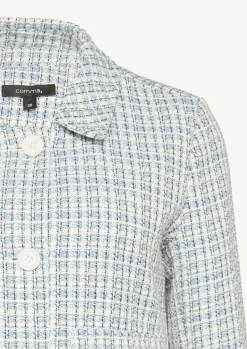 Verkürzte Tweed-Jacke mit aufgesetzten Taschen-Comma New