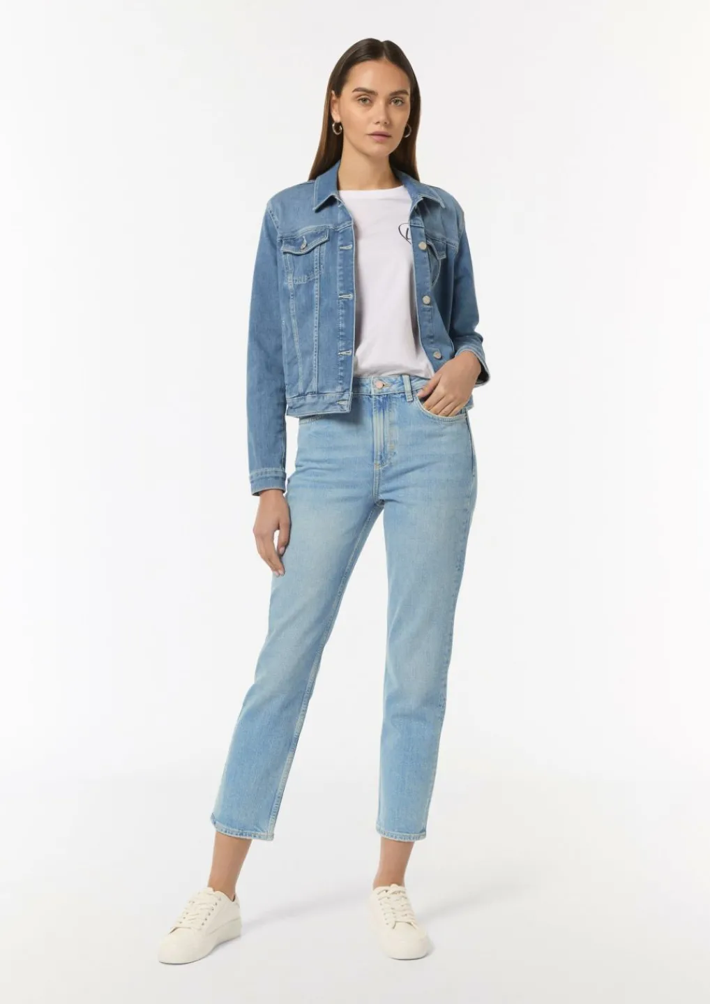 Verwaschene Jeans mit Straight Leg-Comma Outlet