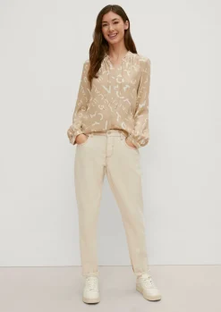 Viskosebluse mit Allover-Muster-Comma Best