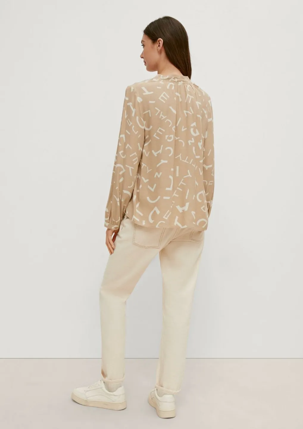 Viskosebluse mit Allover-Muster-Comma Best