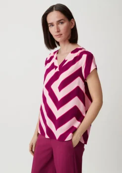 Viskosebluse mit Allover-Print-Comma Discount