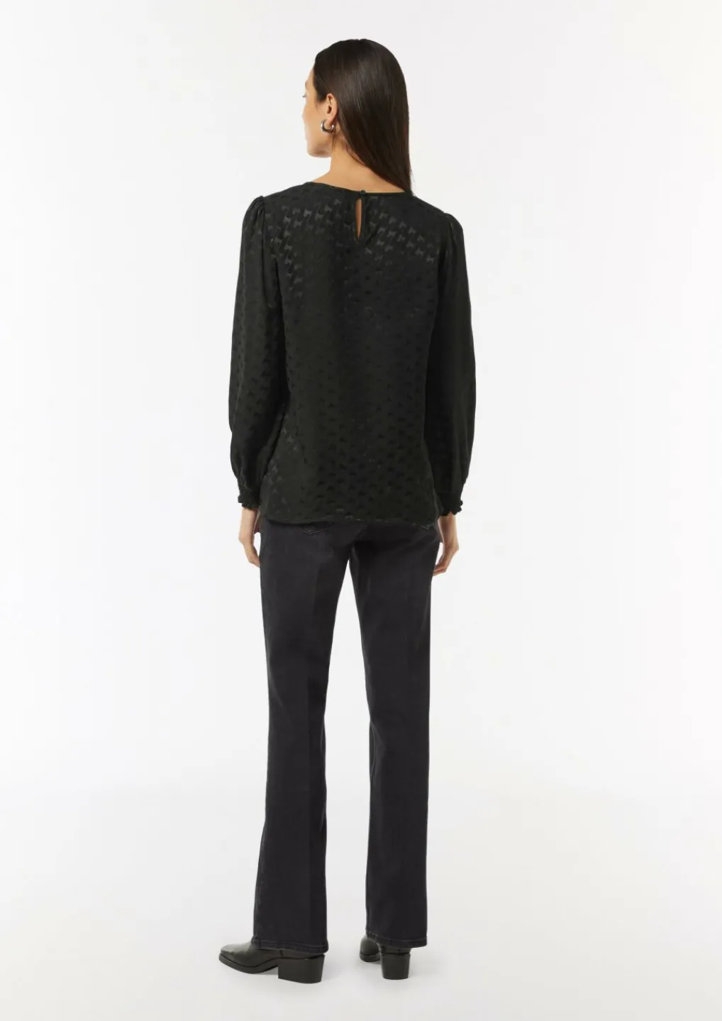 Viskosebluse mit Hahnentrittmuster-Comma Discount