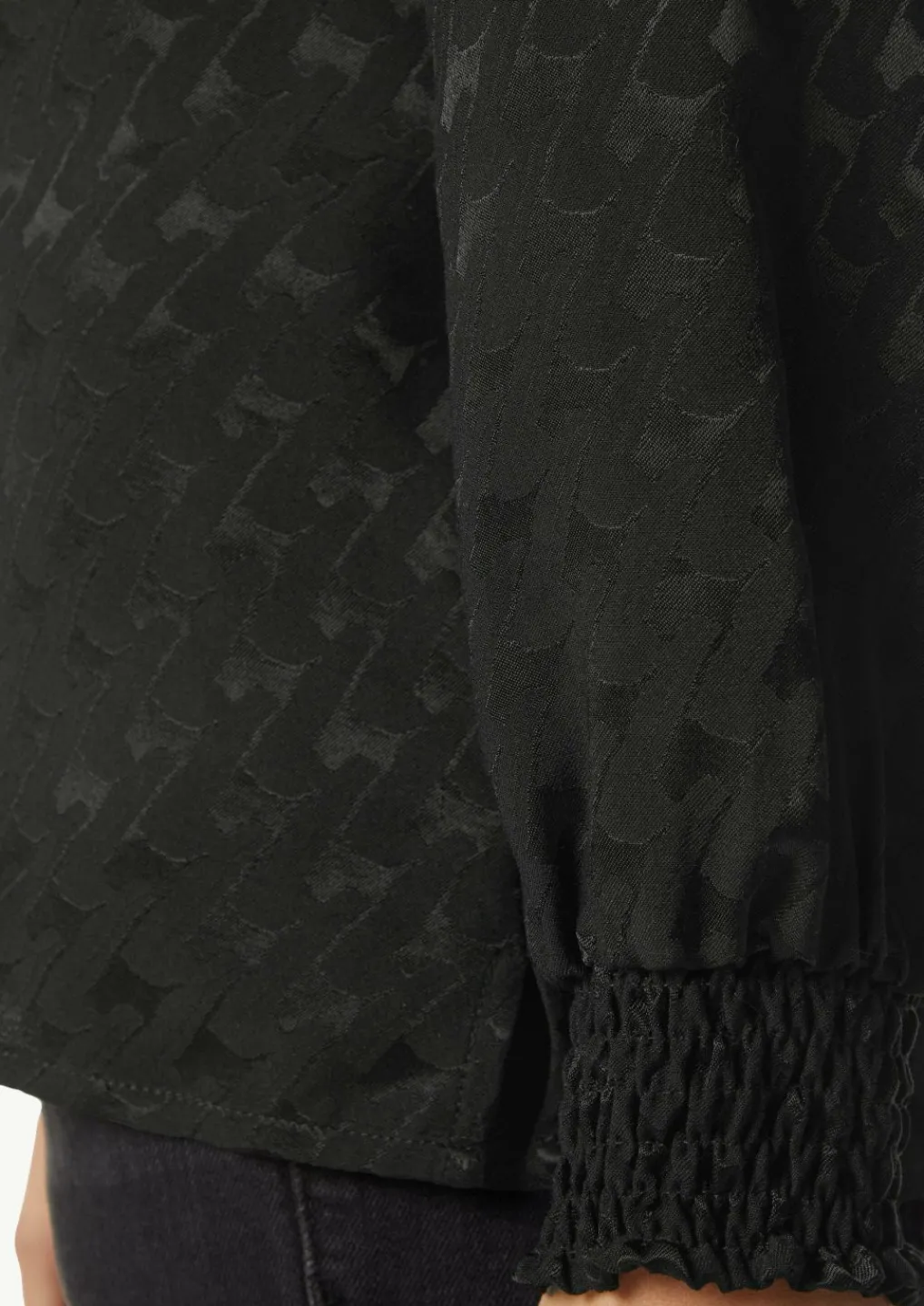 Viskosebluse mit Hahnentrittmuster-Comma Discount