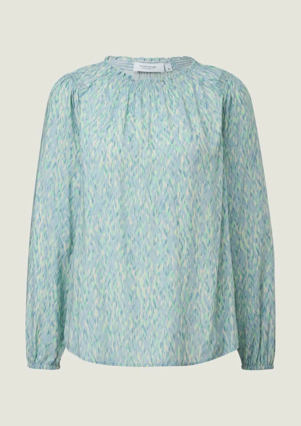 Viskosebluse mit Smok-Details-Comma Discount