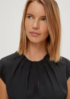 Viskosebluse mit Strukturmuster-Comma Discount