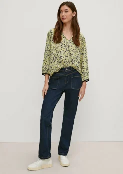 Viskosebluse mit Tunika-Ausschnitt-Comma Sale
