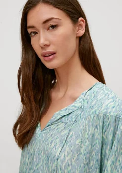 Viskosebluse mit Tunika-Ausschnitt-Comma Fashion