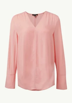 Viskosebluse mit V-Ausschnitt-Comma New