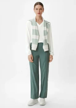 Viskosebluse mit V-Ausschnitt-Comma Fashion