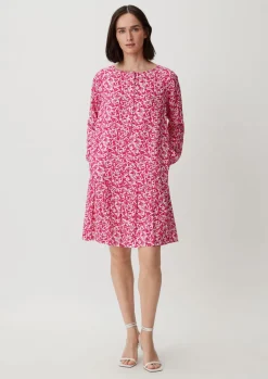 Viskosekleid aus Popeline-Comma Discount