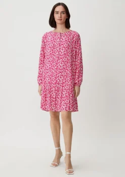 Viskosekleid aus Popeline-Comma Discount