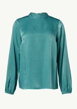 Viskosemix-Bluse mit Bindedetail-Comma Online
