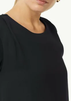 Viskose-Shirt im Fabricmix mit Faltendetail-Comma Discount