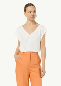 Viskoseshirt mit Kappärmeln-Comma Discount