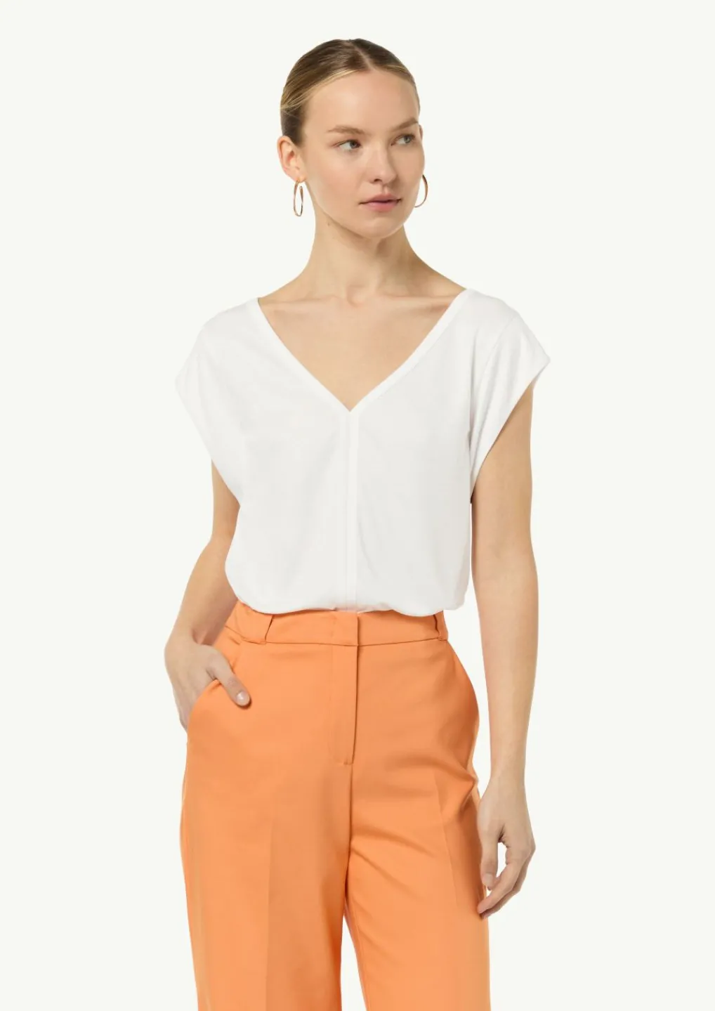 Viskoseshirt mit Kappärmeln-Comma Discount