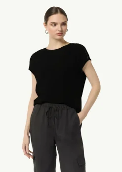Viskoseshirt mit Logo-Tape-Detail-Comma Hot