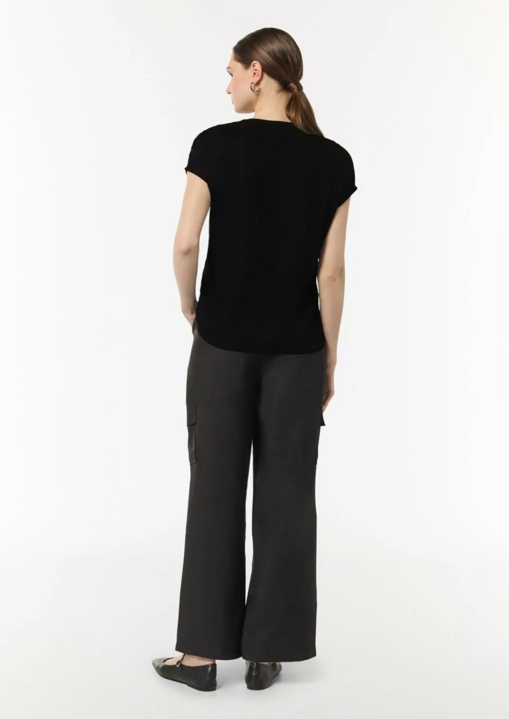 Viskoseshirt mit Logo-Tape-Detail-Comma Hot