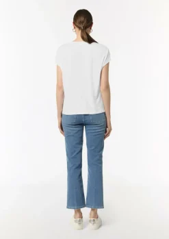 Viskoseshirt mit Logo-Tape-Detail-Comma Hot
