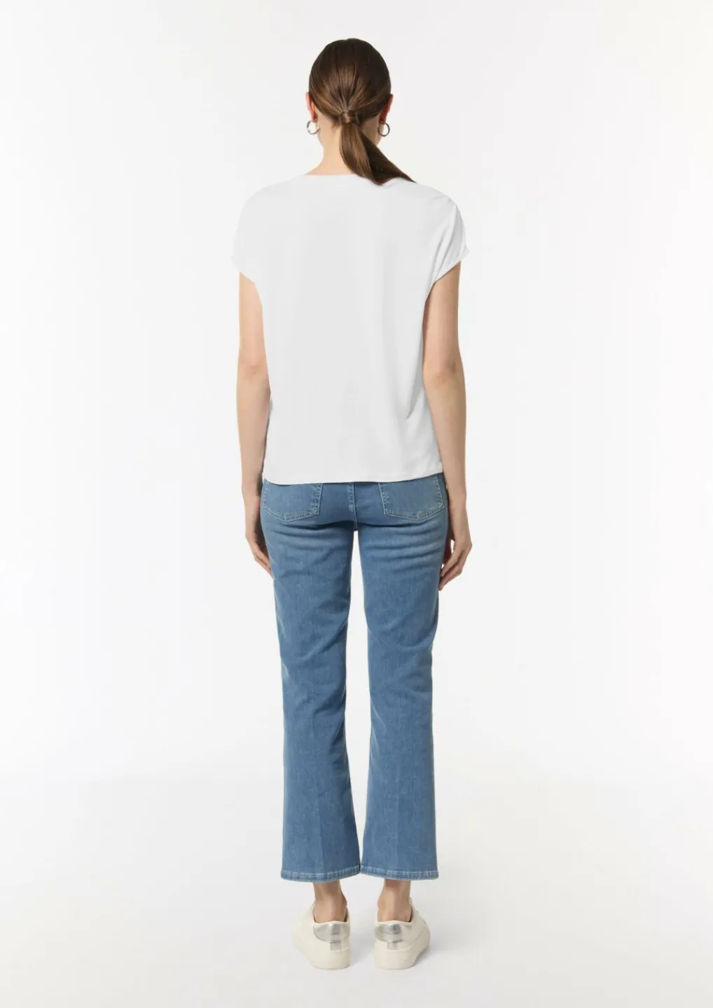 Viskoseshirt mit Logo-Tape-Detail-Comma Hot