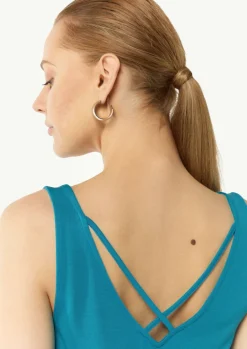V-Neck-Shirt aus Jersey mit gekreuzten Trägern-Comma Best