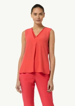 V-Neck-Top aus Crêpe-Comma Best