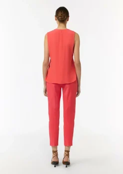 V-Neck-Top aus Crêpe-Comma Best