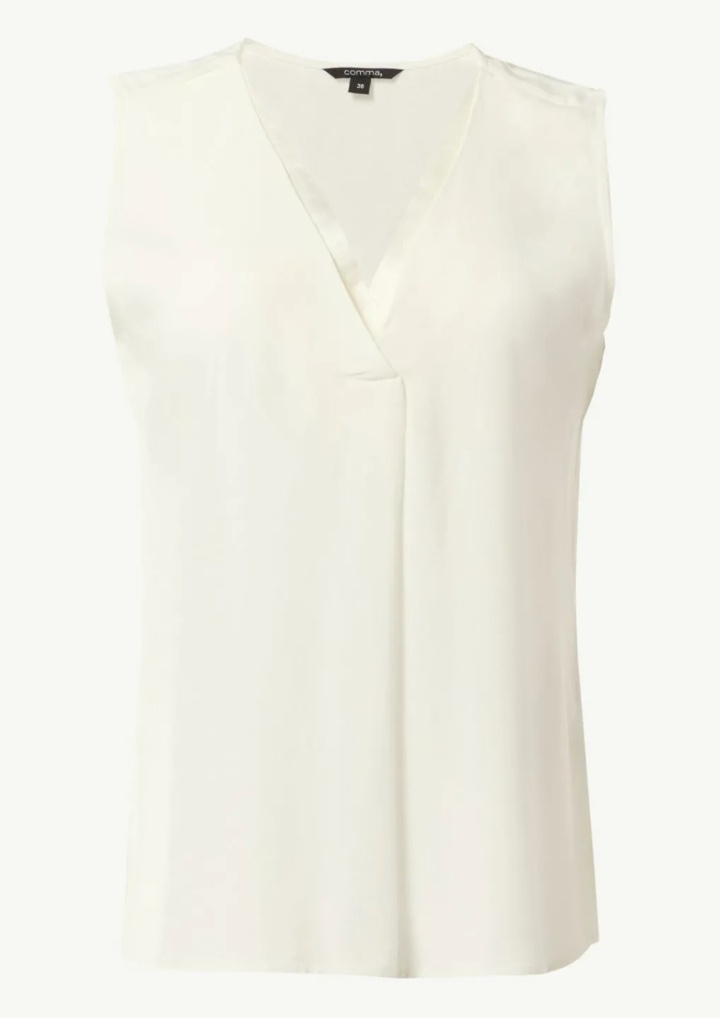 V-Neck-Top aus Crêpe-Comma Online