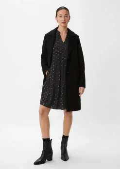 Volantkleid mit Allover-Effektprint-Comma Hot