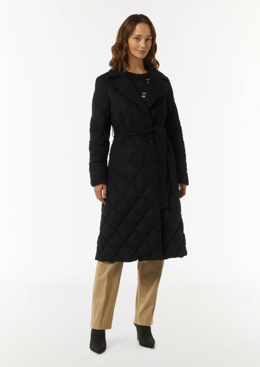 Wattierter Steppmantel aus Wollmix-Comma Discount
