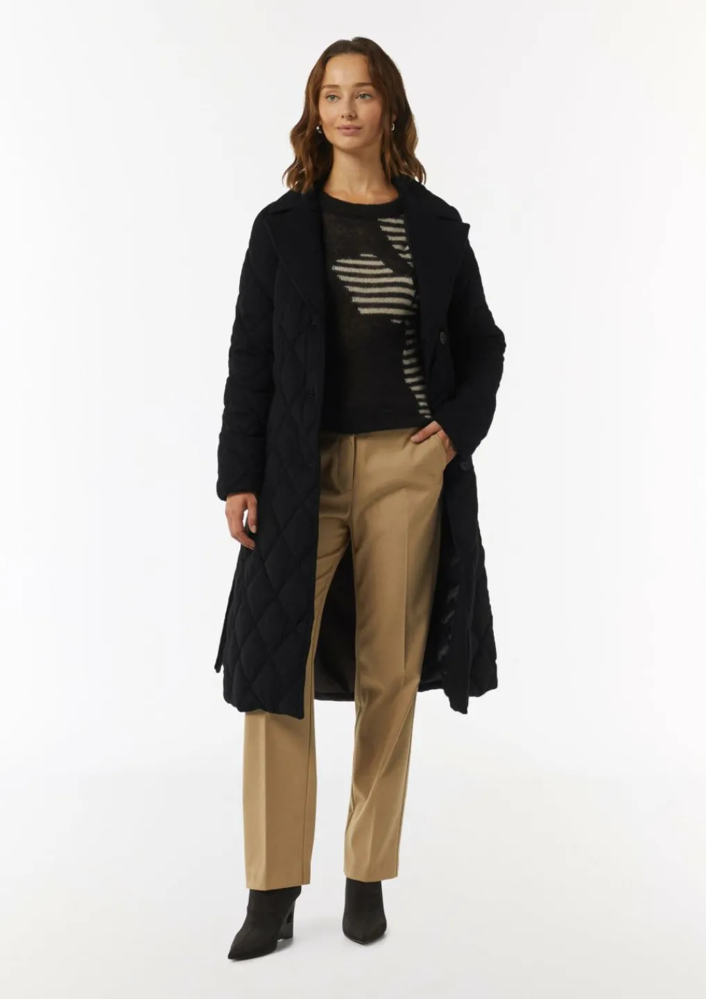 Wattierter Steppmantel aus Wollmix-Comma Discount