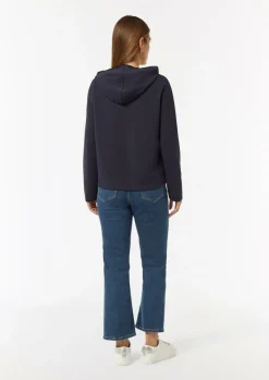 Weiches Kapuzenshirt mit Satin-Details-Comma Sale