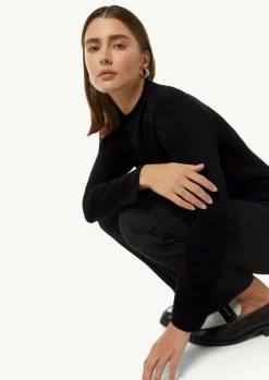 Weiches Langarmshirt mit Stehkragen-Comma Discount