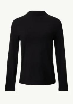 Weiches Langarmshirt mit Stehkragen-Comma Discount
