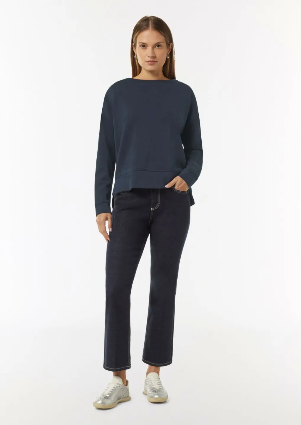 Weiches Sweatshirt mit Schlitz am Saum-Comma Sale