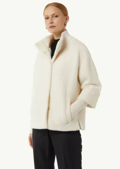 Weiches Woll-Cape mit Stehkragen-Comma Sale