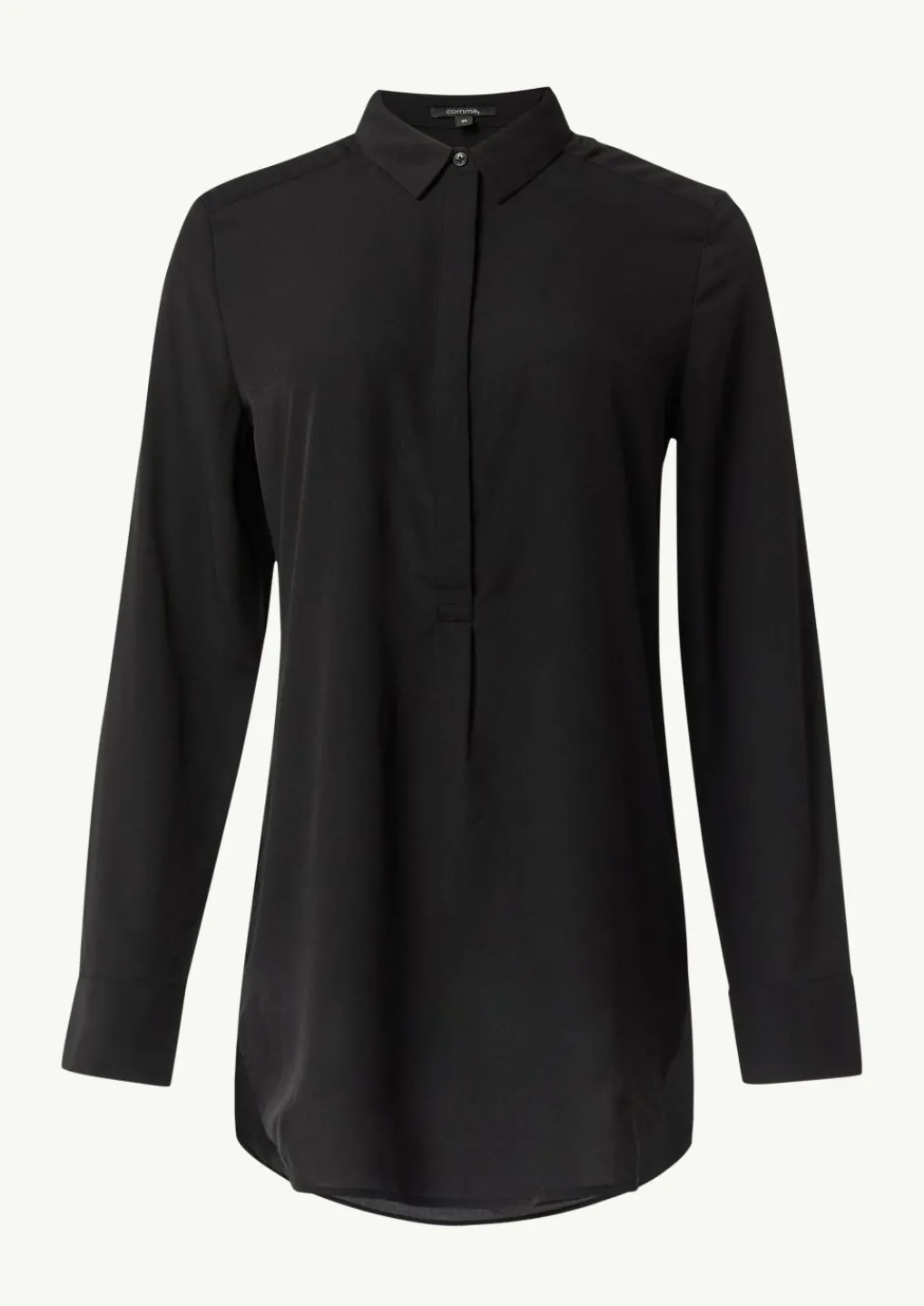 Weich fließende Longbluse aus Chiffon-Comma Online