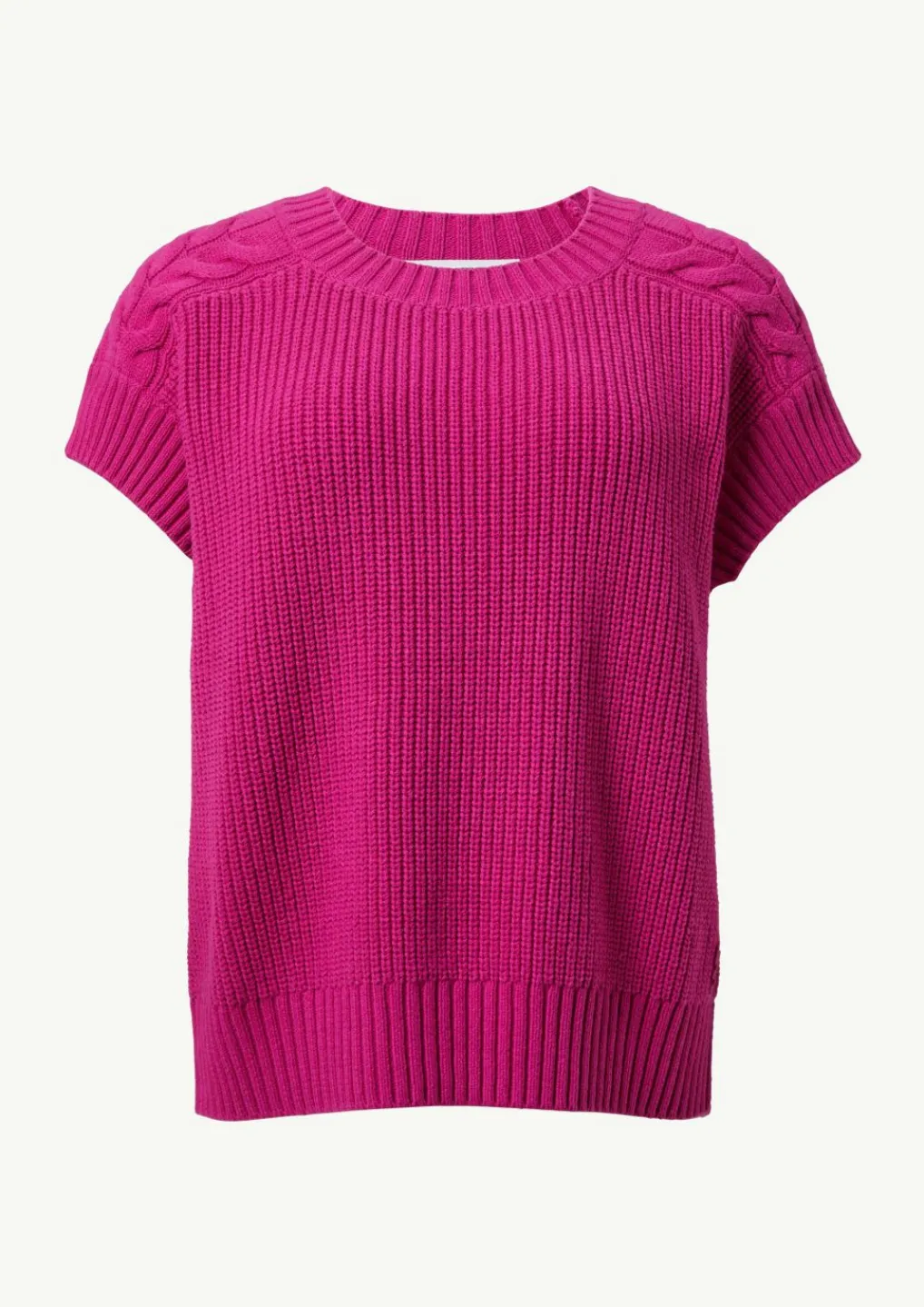 Weiter Strickpullunder mit Zopfmuster-Detail-Comma Online