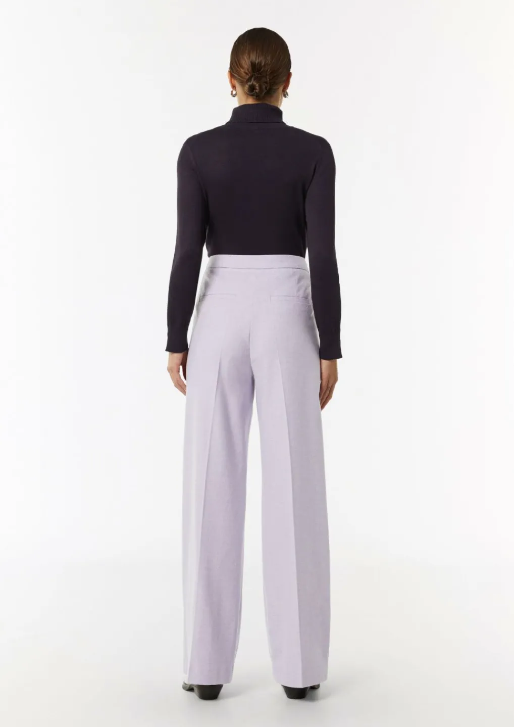 Wide-Leg-Hose aus fließendem Flanell-Comma Clearance