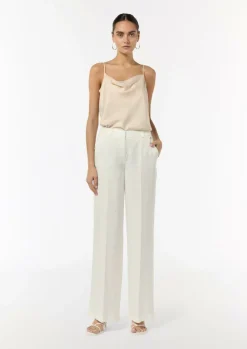 Wide-Leg-Hose aus Leinenmix-Comma New