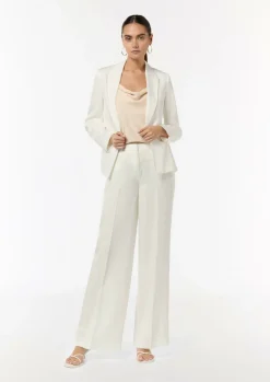 Wide-Leg-Hose aus Leinenmix-Comma New