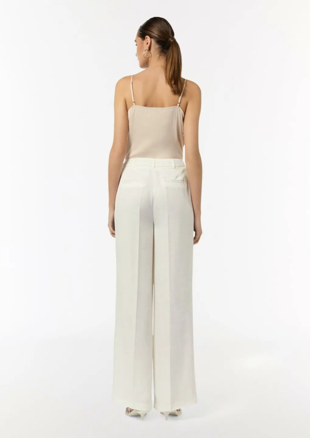 Wide-Leg-Hose aus Leinenmix-Comma New